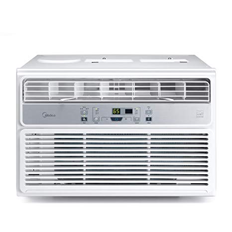 MIDEA MAW06R1BWT Window Air Conditioner 6000 BTU Easycool AC (Cooling, Dehumidifier and Fan Functions) for Rooms up to 250 Sq, ft. with Remote Control, 6,000, White