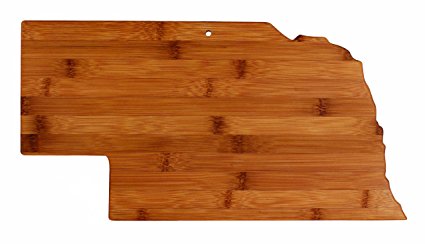 Totally Bamboo State Cutting & Serving Board, Nebraska, 100% Bamboo Board for Cooking and Entertaining