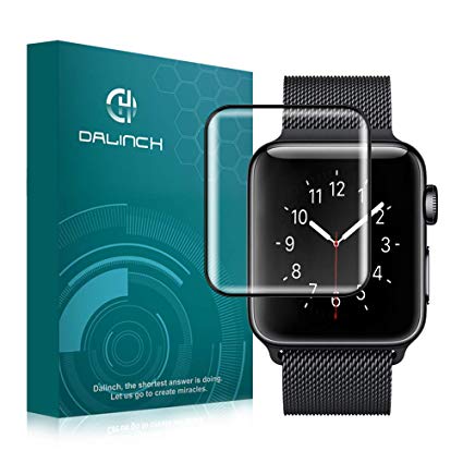 Dalinch Compatible with Apple Watch 40mm Screen Portector Series 4,[1PACK] 3D Glass Screen Protector for iWatch 40mm[Full Screen][Curved Edge]