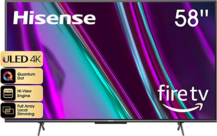 Hisense 58-inch ULED U6 Series Quantum Dot QLED 4K UHD Smart Fire TV (58U68HF, 2022 Model)