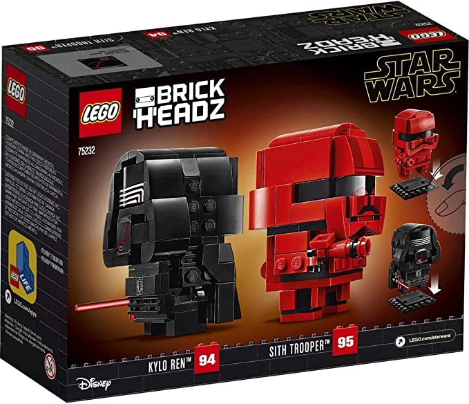 LEGO BrickHeadz Star Wars Kylo Ren & Sith Trooper 75232 Building Kit (240 Pieces)