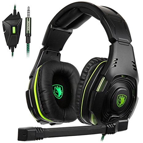 SADES SA-938 Multi-Platform Gaming Headset With Mic 3.5MM Jack IN-LINE Volume Control Over-ear Headphones For New Xbox One/PC/PS4/Smartphones