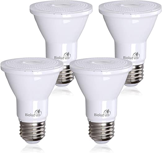 PAR20 LED Bulb 75W Replacement, Bioluz LED Spot Light Bulb, 3000K Soft White, E26, 40 Degree Beam Angle, UL Listed, 4 Pack