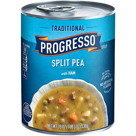 Progresso Soup, Traditional, Split Pea with Ham Soup, 19 oz Can