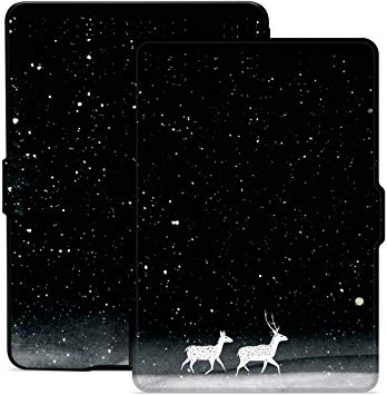 Ayotu Colorful Case for Kindle Paperwhite E-Reader Auto Wake/Sleep Smart Protective Cover Case,Fits All 2012,2013,2015 and 2016 Versions Kindle Paperwhite,K5-09 The Amusing Deer