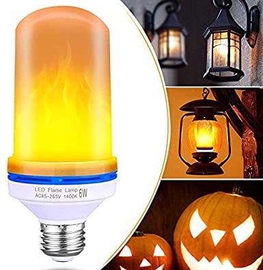 Flame Light Bulbs, Flickering Light Bulbs, E26 Base LED Bulb, Upside Down Effect, Flicker Bulb or Halloween Decorations /Hotel/Bar Party Decoration (1 Pack)