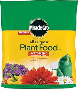 Miracle-Gro Water Soluble All Purpose Plant Food, Feed Flowers, Vegetables, Roses, Shrubs, and Houseplants, 5.5 lb.