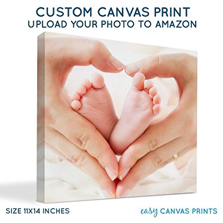 Your Photo on Custom Personalized Canvas Prints (11x14) 0.75" Wrap - Great Gift Idea by Easy Canvas Prints