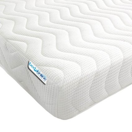 Bedzonline Memory Foam and Reflex 3 Zone Mattress with 1 Fibre Pillows Micro Quilted cool flex Cover Single  3 ft  90 x 190 cm