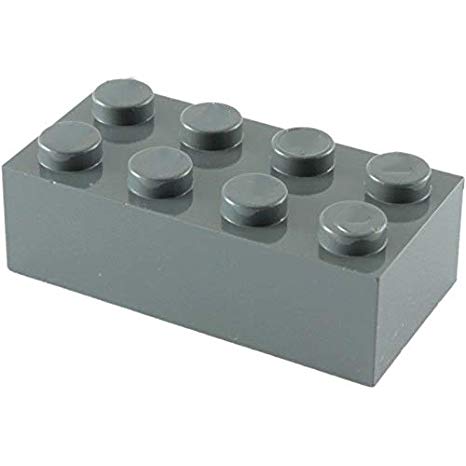 2x4 Stone Gray Building Bricks, Pack of 200, Grey Building Blocks Alternative Option to Leading Brand 2x4 Bricks (Stone Gray)