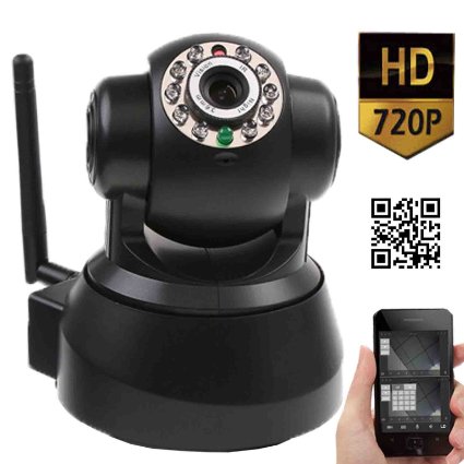 JYtrend (TM) Powered By/ EasyN Wireless IP Camera 720P (1MP HD) Pan Tilt PLUG&PLAY P2P Smartphone Audio WiFi Motion