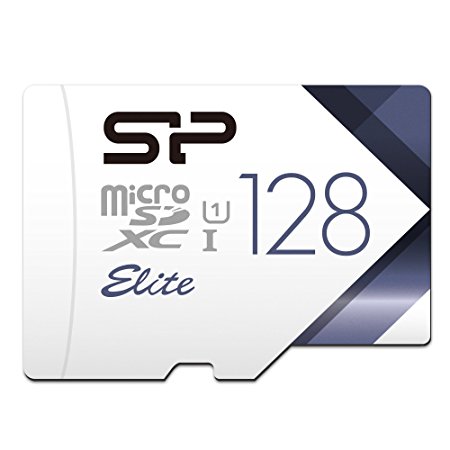 Silicon Power 128GB Read Up To 75MB/s Elite microSDXC UHS-1 Memory Card - with Adapter (SP128GBSTXBU1V21AU)