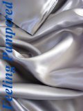 4 Pcs Luxurious 100 Mulberry Silk Charmeuse Sheet Set King Silver Gray Half of Retail