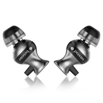 Wackolee GX-33 In-ear Headphones High Resolution Heavy Bass Earbuds Earphone for SmartPhones with Mic Volume Control fit for iPhone Android (Silver/Black)