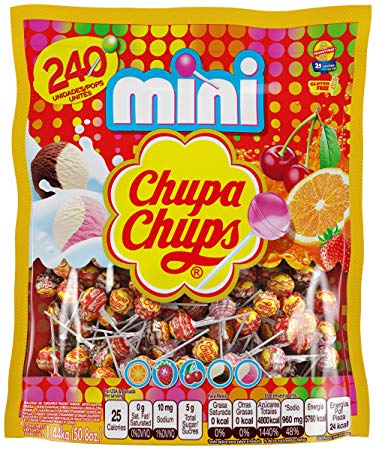 CHUPA CHUPS MINI LOLLIPOPS 240ct BAG, Party, 50.8 Ounce