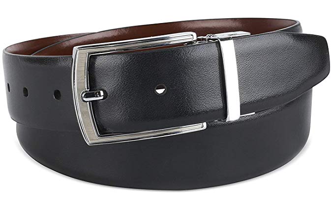 The Savile Row Company Mens Dress Leather Belt 35MM 1.38" wide Black Brown Tan & Reversible