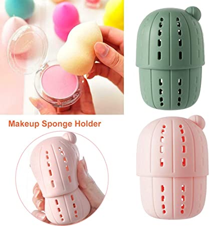 CHDHALTD Makeup Sponge Holder Container,Soft Silicone Beauty Egg Storage Box,Makeup Sponge Puff Display Holder Case,Sponge Carrying Case for Travel,Makeup Puff Cleaning Tool
