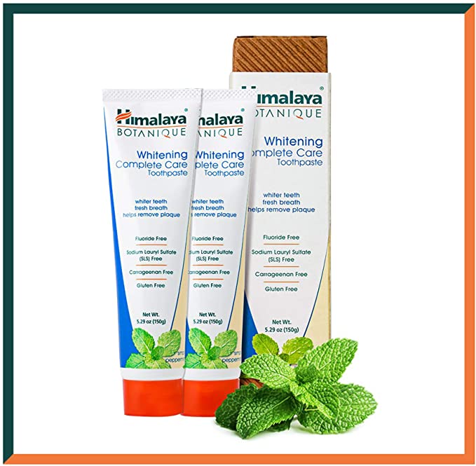 Himalaya Botanique Whitening Toothpastes (Whitening Simply Peppermint, 2-Pack)