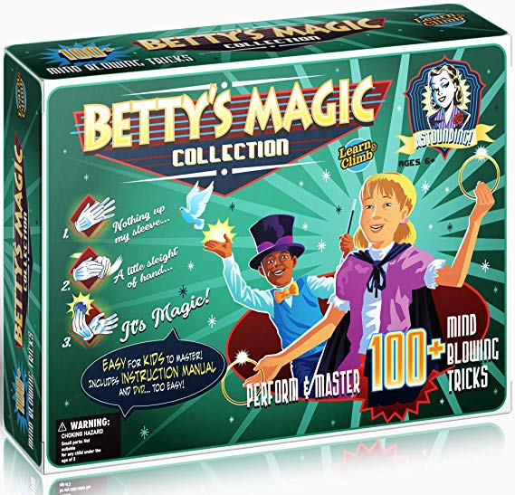 Learn & Climb Betty's Magic kit for Kids - Master Over 100 Magic Tricks Set