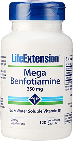 Life Extension Mega Benfotiamine, 120 capsules