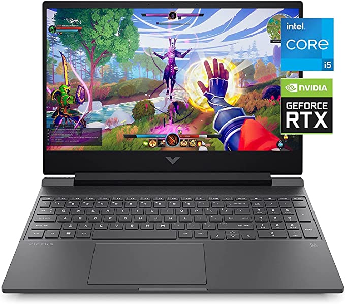 HP Victus Gaming Laptop, 15.6 inch FHD Display, 12th Gen Intel Core i5-12500H 12Core, NVIDIA GeForce RTX 3050, 32GB RAM, 1TB SSD, Bluetooth, Windows 11 Home, Bundle with JAWFOAL