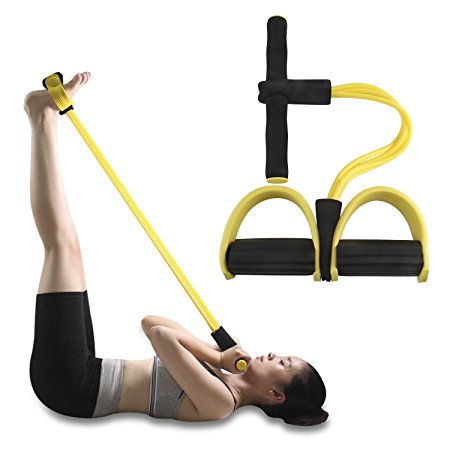 Kictero Resistance Bands, Exercise Band Resistance, Resistance Exercise Latex Tension Bands with Foam Handles, Pull Rope Training Fitness Equipment Fit for Situps, Yoga Stretching, Workout