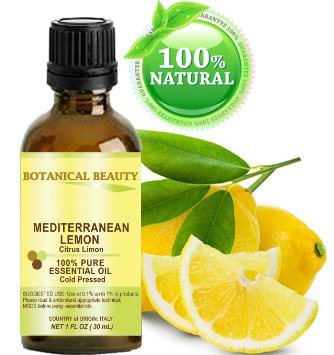 LEMON (Mediterranean) ESSENTIAL OIL. 100% Pure Therapeutic Grade, Premium Quality, Undiluted. 1 Fl.oz.- 30 ml.