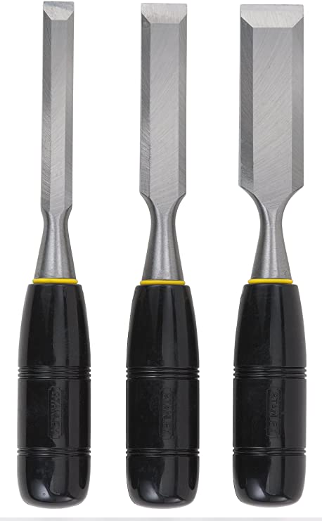 STANLEY Chisel Set, 150 Series, Short Blade, Wood, 3-Piece (16-150)