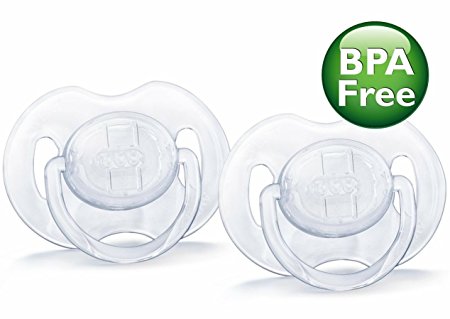 Philips Avent 0-6 Months BPA-Free Translucent Newborn Pacifier - 2 Pack, Clear