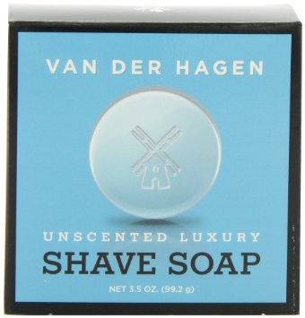 Van Der Hagen Men's Luxury, Unscented Soap, 3.5 Ounce (Pack of 3)