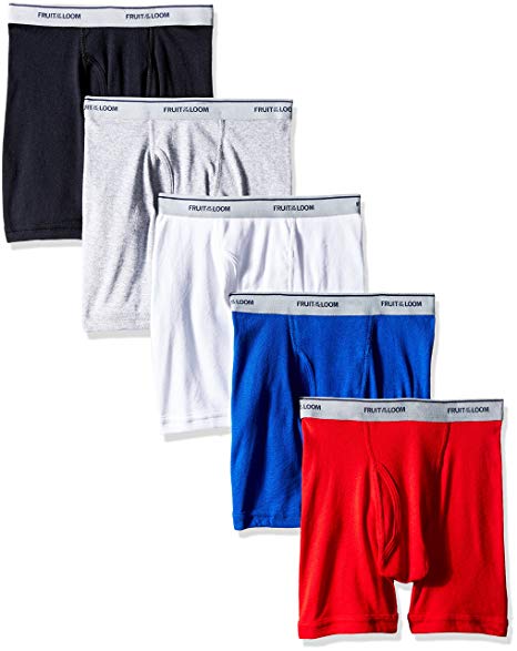 Fruit of the Loom Boys Boxer Brief, Exposed and Covered Waistband