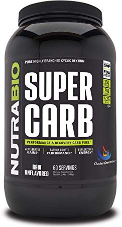 NutraBio Super Carb (Unflavored, 60 Servings)