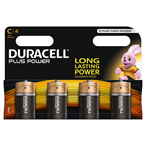 Duracell MN1400B4 Plus Power C Cell - 4 Pack