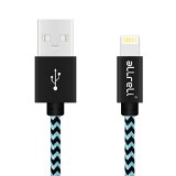 Apple MFI Certified aLLreLi 66ft Apple Lightning to USB Cable Heavy Duty Series - Lightning Sync and Charge USB Cable with Nylon Braided Design for iPhone 6  6 Plus  5S  5C  5 iPad 4  Air  Air 2  Mini  Mini 2  Mini 3 iPod 5th  nano 7th generation - Fully Compatible with iOS 9 - Black