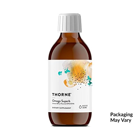 Thorne Research - Omega Superb (Lemon Berry) - Easy Dosing Fish Oil Liquid with EPA and DHA - 8.45 fl oz (250 mL)