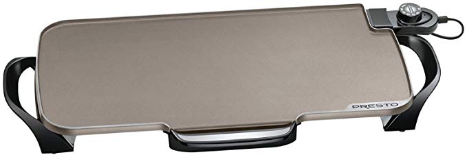 Presto 07062 Ceramic 22-inch Electric Griddle with removable handles Black