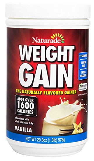 Naturade Weight Gain Instant Nutrition Drink Mix, Vanilla ,20.3 Ounce