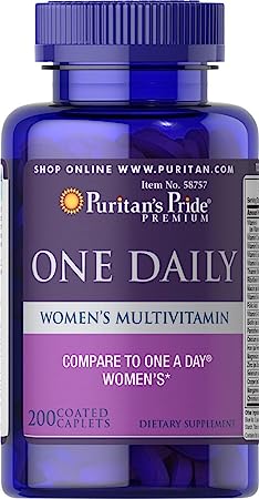 Puritan's Pride One Daily Women's Multivitamin with Zinc, Supports Immune Health, 200 Count