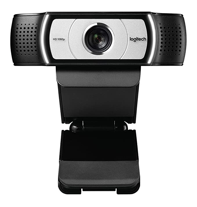 Logitech C930-E Business Webcam, Full HD 1080p/30fps Video Calling, Light Correction, Autofocus, 4X Zoom, Privacy Shade, Works with Skype Business, WebEx, Lync, Cisco, PC/Mac/Laptop/MacBook/Chrome, Black (960-000971)