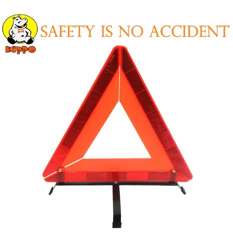 Hippo Car Safety Reflective Warning Triangle Signsemergency Road Flasher Lighting Sign Safety Warning Triangle Reflector