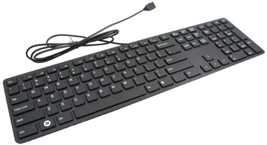 I-Rocks Black Aluminum X-Slim Keyboard for PC (KR-6402-BK)