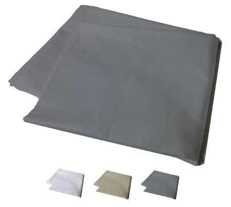 Body Pillowcase 400 Thread Count 100 Cotton Non-zippered Cover for Your 20 x 54 Body or Pregnancy Pillow Gray