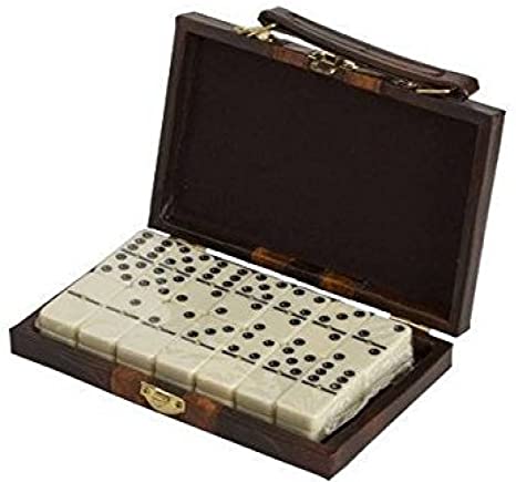 Double 6 Standard Size Dominoes in Attache Case with Spinner