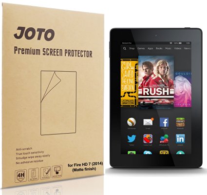 Fire HD 7 Screen Protector (4th Generation, 2014 Release Fire HD 7 Tablet) - JOTO Screen Protector Film, Anti Fingerprint, Anti Glare (Matte Finish), for 2014 Edition Amazon Fire HD 7 Tablet (will only fit 4th Gen Fire HD 7, 2014 Edition), with Lifetime Replacement Warranty (3 Pack)