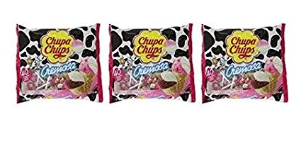 Chupa Chups Lollipops - Ice-cream Flavor 40 ct 16.93oz Bag (Pack of 3)