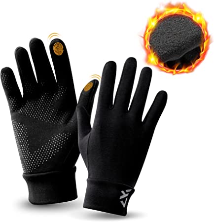 AKASO Running Gloves for Men and Women - Waterproof Warm Winter Gloves, Touchscreen Anti-Slip Windproof Design, Lightweight and Comfortable for Sport Cycling Driving Hiking