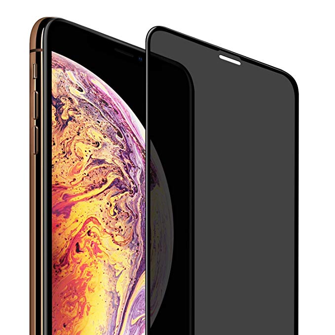 Privacy Screen Protector for iPhone Xs MAX, [1-Pack] Full Coverage Anti-Spy Anti-Scratch/Fingerprint Tempered Glass Film Shield for Apple iPhone Xs MAX 6.5 inches