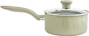 T-fal Recycled Ceramic Nonstick Sauce Pan 3 Quart Oven Safe 350F Pots and Pans, Cookware Green