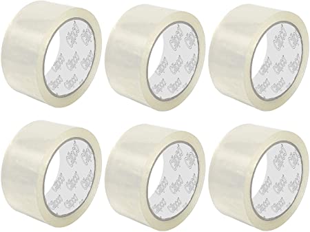 Clipco Premium Packing Tape Heavy Duty (Clear) (6-Pack)