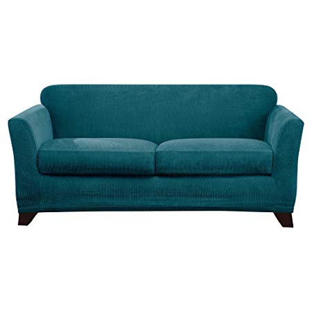 Sure Fit Ultimate Stretch Chenille Loveseat Slipcover - Teal (SF46331)